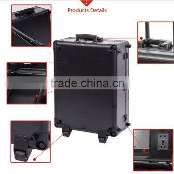 Wholesale Premium Professional Aluminum Beauty Kit Case Trolley Rolling Makeup Case photo-5