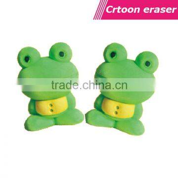 3D cartoon rubber eraser /kids toys shaped frog eraser