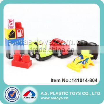 Building block plastic kids slide car slide