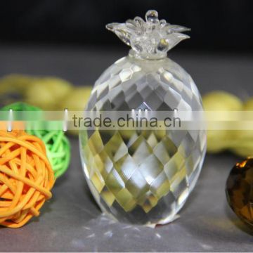 Transparent Beautiful Crystal pinapple For home decoration