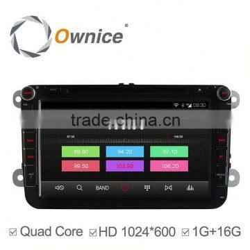 Ownice Quad Core Pure Android 4.4 car GPS navi for Volkswagen passat golf Built-in Wifi CAPACITIVE SCREEN