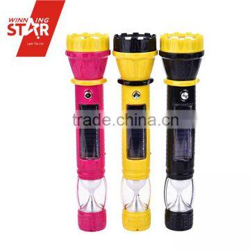 Creative Design 2-level Dimming 3+1W Solar Rechargeable the LED Flashlight