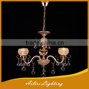 Contemporary Vintage Hot Selling 3 Lights Crystal Chandelier With Iron Material