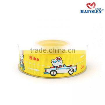 custom printed grosgrain ribbon for hair bows wholesale colorful cartoon grosgrain ribbon