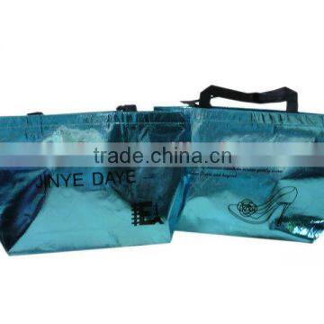 Customized lamination metallic non woven carry bag