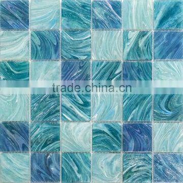 Aquatic Sky Blue 2x2 Square Glass Mosaic Tiles