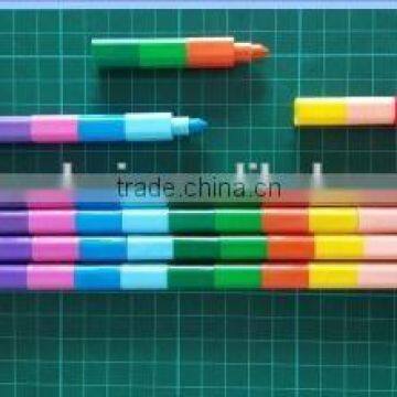 12 colors bullet pencil crayons