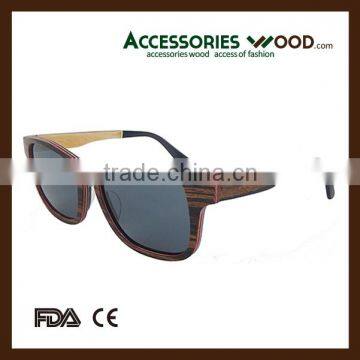 Hoting Selling Wooden Sunglasses With Wooden Layered Frame and Polarized Coating Lenses photo-3