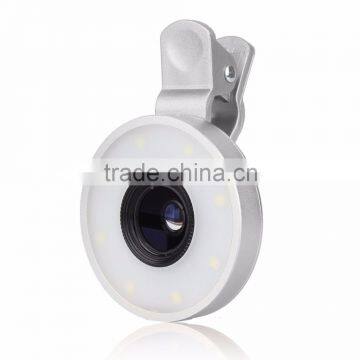 selfie rechargeable fill light clip lens