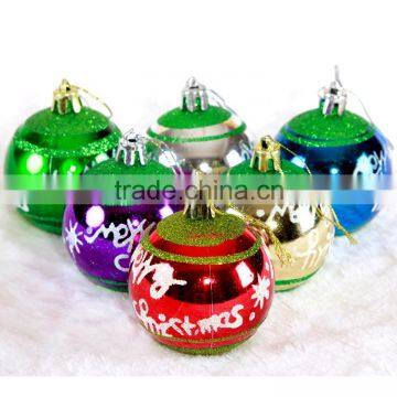 6cm christmas ball 6pcs/set English letter style