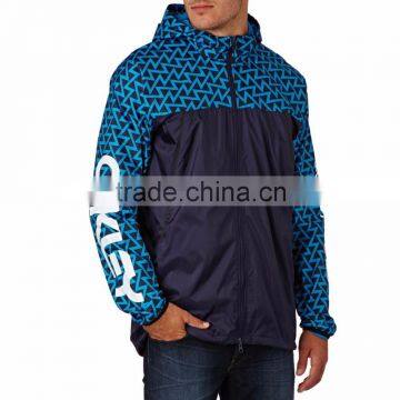 Nylon coaches jackets lightweight windbreaker jacket with printed logo & sublimation printed lining waterproof nylon jackets