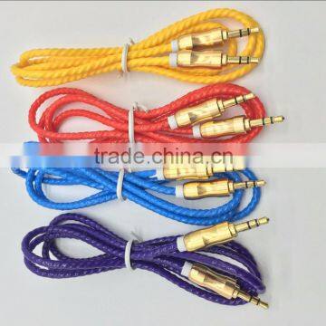 Stereo 4pin 3.5mm AUX male to male jack Audio cable