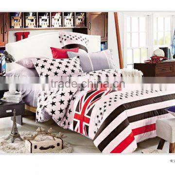 DUVET COVER PILLOWCASES BEDDING SET STAR AND STRIPE BED SHEET SET