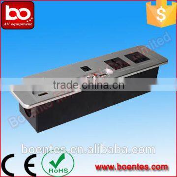 Wall Mounted Silver Hotel Media Hub Socket/Hotel Media Jack With Audio/Video/HDMI/VGA