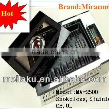Korea bbq grill pan, indoor grills, smokeless bbq grill, infrared burner table grill, rotisserie motor grill, with CE,UL