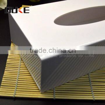 factory wholesale white custom acrylic tissue box