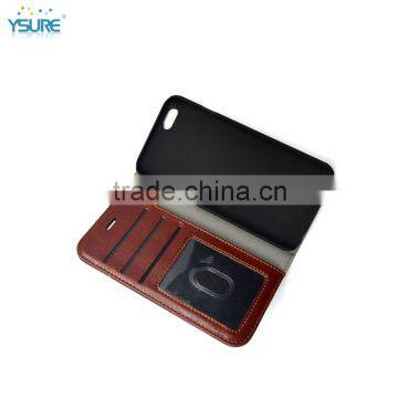 2015 Best Design Hot Sale Denim Grid Pattern Leather Case For Lenovo S850T With Card Slots and PVC ID Slot