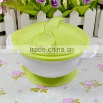 Stackable Star Plastic pp Suction Bowl With Spoon Utensils for Baby Trainning Products