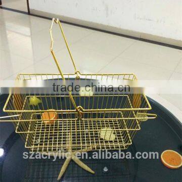 Wholesale Plated Metal Shopping Basket for Supermarkets