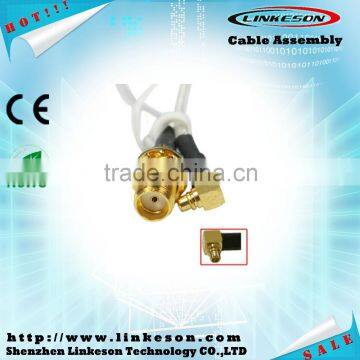 MMCX male to SMA female rf coaxial cable assembly for rg179