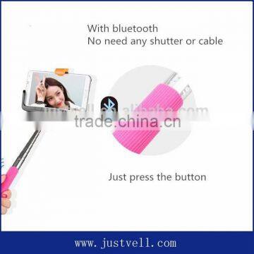 Big size phone clamp sefie sticks, Z07-5 wireless bluetooth selfie stick monopod