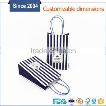 Customized Reusable Printing Wine Gift Paper Bag With Handle photo-5