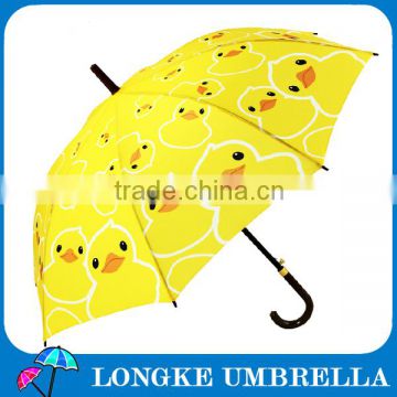 children or adult using Lovely Yellow duck straight umbrella