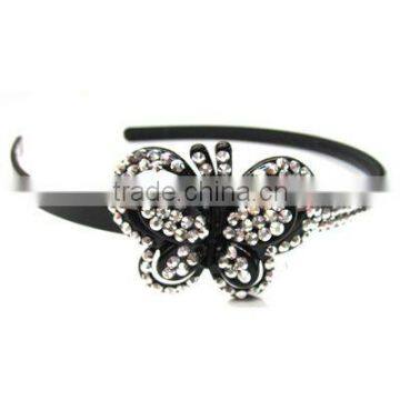 Fashionable Butterfly Rhinestone Plastic Headband FCK-102840280