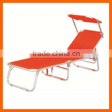 Outdoor Foldable leisure bed with sunshade