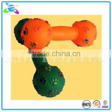 Vinyl Bone dumbbell Shaped Squeaky Toy for Dogs