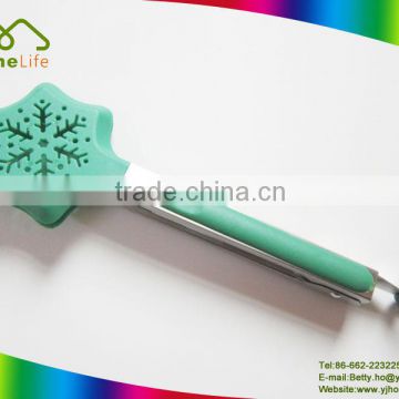 High quality Christmas snow shape nylon food tong