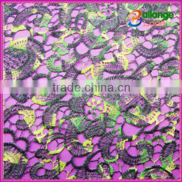 2015 new product flower design colorful Openwork fabric for women dress