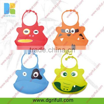 factory direct sale cartoon pattern silicone baby bib