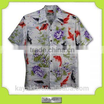 custom-made cotton stylish Hawaiian beach shirt