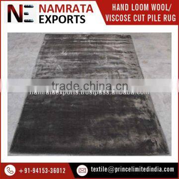 Wholesale Supplier of Handmade Commercial Viscose Cut Pile Plain Carpet