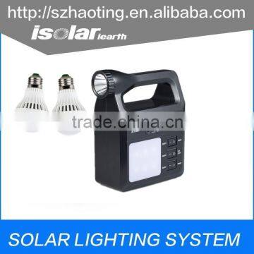 IS-1388S 3W DC solar home power lighting system kit with bulbs