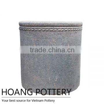 Cylinder Oldstone Pots Garden - Vietnam Ceramic Flower Planters