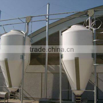 Fiberglass storage silo for layer farm