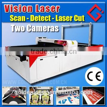 cycling jersey laser cutting machine / Vision laser cutting sublimation apparel