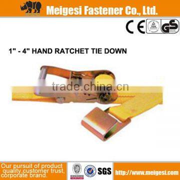 Belt Ratchet Tie Down With Flat Hooks, China manufacturer high qualit good price cheaper