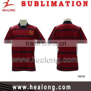 Wholesale OEM Team Set Sportswear Sublimated Cheap Striped Custom Rugby Jerseys Uniform photo-4