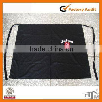 polycotton short waist barman apron for promotion logo embroidery wholesale