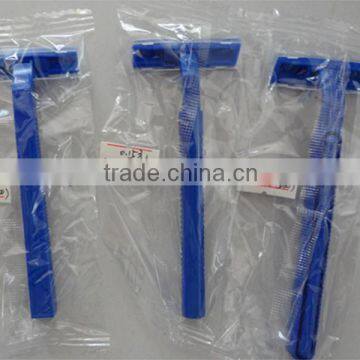 high quality cheap hotel disposable shaving razor with twin blades