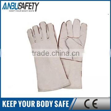 cotton liner cow split leather working gloves for metal workers