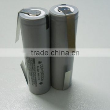 lithium ion 18650ch 3.7V&3.6V 18650 2250mah cgr18650ch 10A discharge with tabs