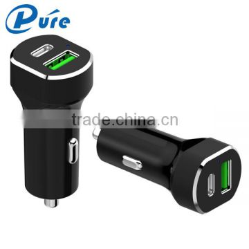 universal black micro usb car charger for samsung for iphone in car charger adapter