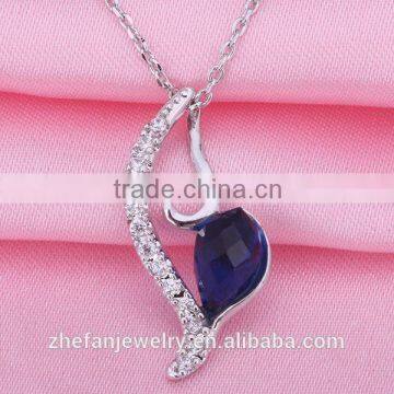 Hot Selling 925 Sterling Silver Gemstone Pendants Jewelry With CZ
