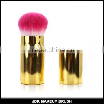 Retractable kabuki brush/retractable powder brush with metal handle