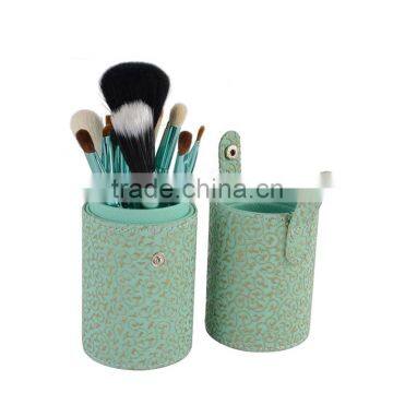 12pcs Goat Hair Professional Makeup Tools Kit Blusher Make up Brushes 2015