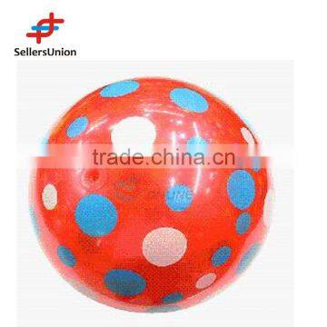 No. 1 Yiwu Agent High Quality Inflatable Beach Ball PVC Toy Ball With Blue and White Dots Printed